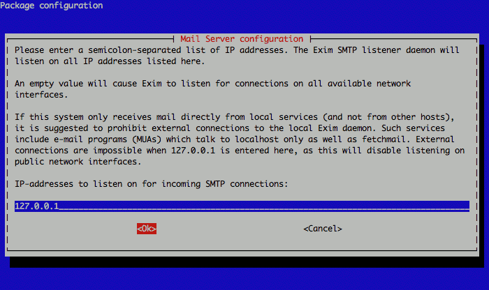 Exim IP address configuration on Debian 5.