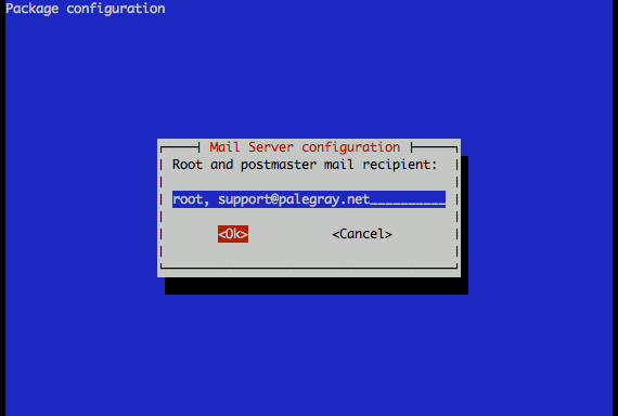 Exim postmaster configuration on Ubuntu 9.10.